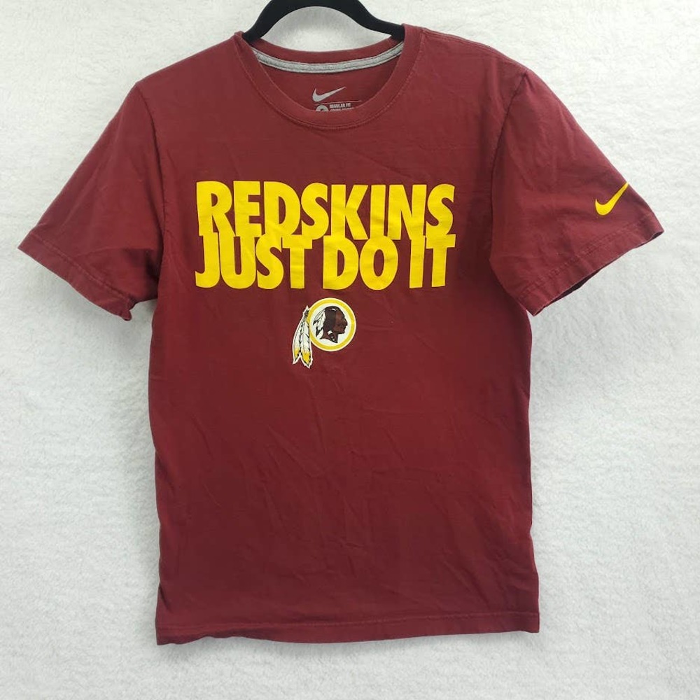 Nike NFL Redskins Graphic Logo T Shirt Just Do It Mens Small